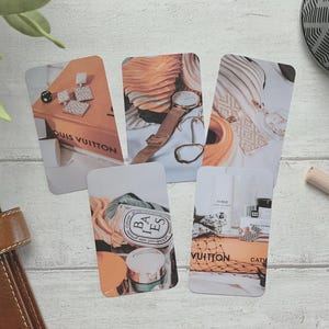 Tarjetas de diario - Juego de lujo - Paquete de 5 para decorar tu agenda - Úsalas como marcapáginas o decoración - Opciones con clip y portatarjetas