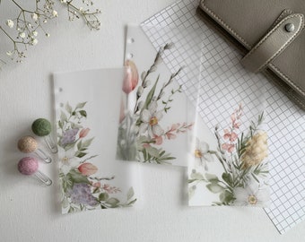 Watercolour Flowers - Spring Bundle 3 saving 25% - Fits A5, B6, Personal Wide, FCC, Personal, A6, Pocket +, Pocket, Mini Ring Planners