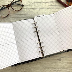 Personal Size Basic Weekly Grid Foldout - Gedruckte und gestanzte Einsätze - Passend für persönliche Ringe