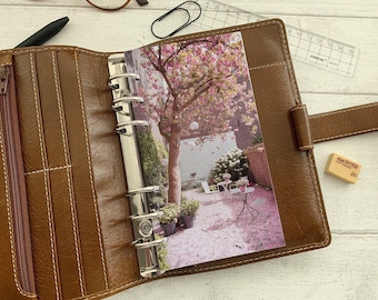 Spring Terrace Dashboard - Fits A5, B6, Personal Wide, Personal, A6, Pocket, Mini Ring Planners. Protective Cover.