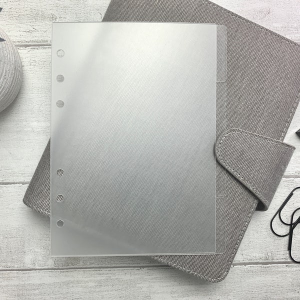 B6 Frosted Planner Dividers. Organise with Side Tabs or Top Tabs. Minimal & Functional. Kikki K compatible