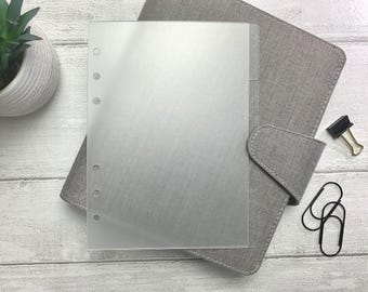 B6 Frosted Planner Dividers. Organise with Side Tabs or Top Tabs. Minimal & Functional. Kikki K compatible