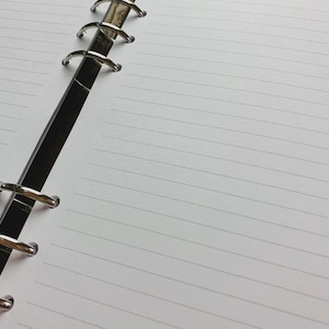 Lined Paper - Cut and Punched for a Range of Ring Planner Sizes - Bright White, Smooth 28lb, 100gsm Paper. image 1