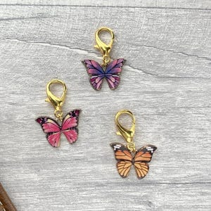 Tirador de cremallera con forma de mariposa - Elige entre 3 colores - Accesorios y decoración para agendas de anillas - Filofax, Kikki K, LV