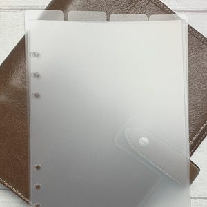 A5 Frosted Planner Dividers. Organise with Side Tabs or Top Tabs. Minimal & Functional. Filofax, GM and Kikki K Large