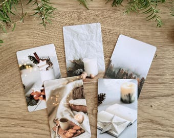 Journal Cards - Winter Neutral - Use as Bookmarks or Planner Decorations