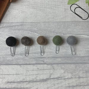 Natural Colour Pom Pom Paperclips - Functional and Decorative Page Marker - Use with any Planner, Notebook or Book - Planner Accessories