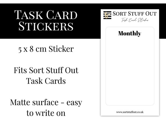 Task Card Sticker Scegli la tua intestazione Usa le schede Planner per la  produttività e la motivazione Adesivo singolo per carte formato carta di  credito -  Italia