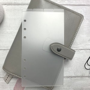 Clear Frosted Personal Planner Dividers. Organise with Side Tabs or Top Tabs. Minimal & Functional. Filofax and Kikki K Medium