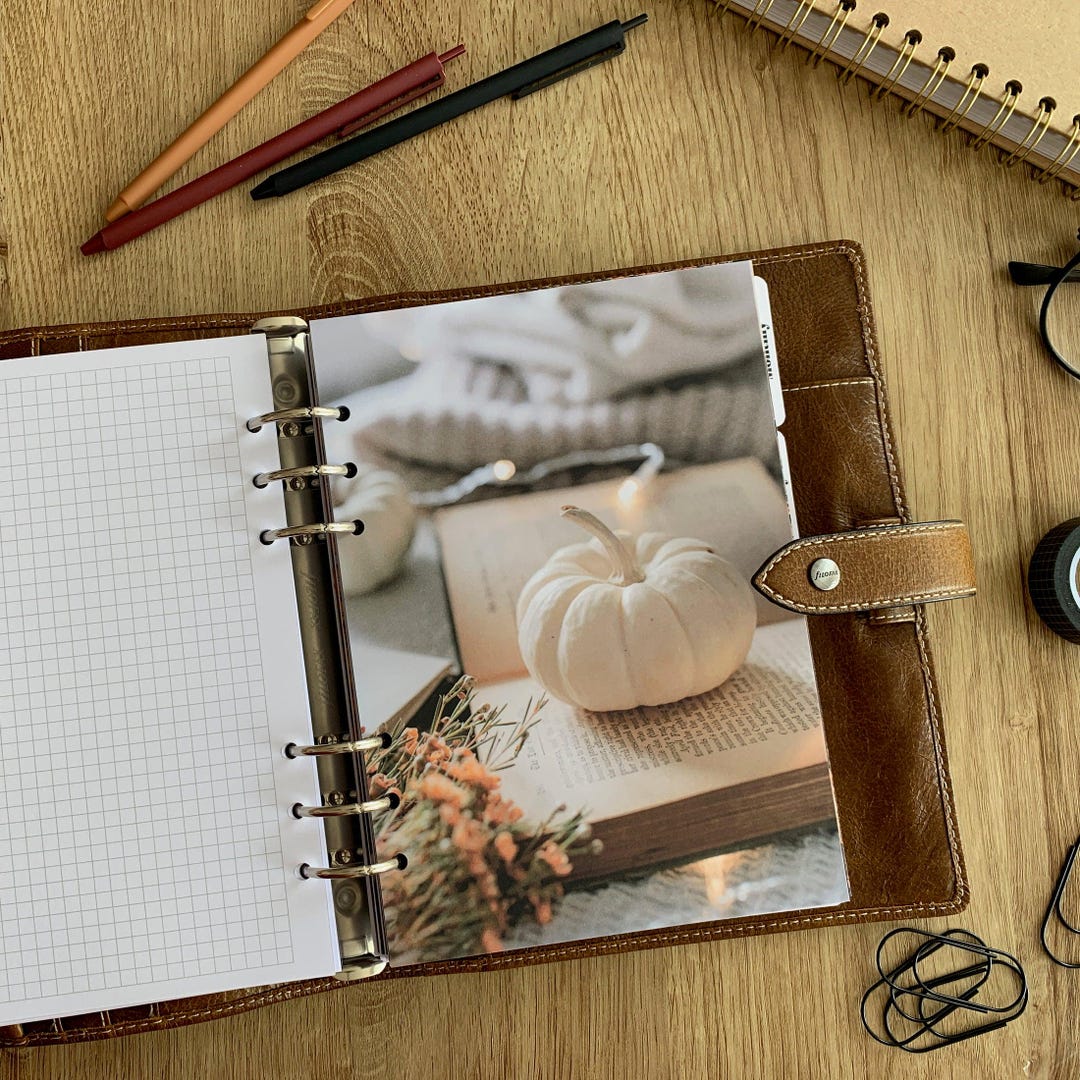 Autumn White Pumpkin - Fall Dashboard - Fits A5, B6, Personal Wide ...