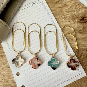 Tortoiseshell Cutout Page Marker Clip - Choose Your Colour - Luxe Planner Charm - Ring Planner Accessories & Deco - Filofax, Kikki K image 1