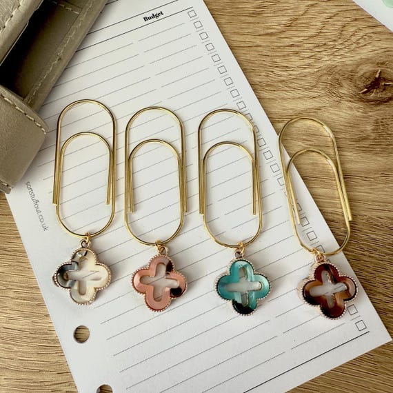 Tortoiseshell Cutout Page Marker Clip - Choose Your Colour - Luxe Planner Charm - Ring Planner Accessories & Deco - Filofax, Kikki K