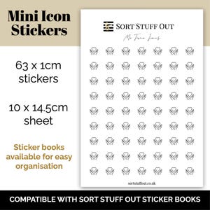Me Time Self-Care Icon Stickers - Option to Include Sticker Book Extras - Functional Planner Stickers