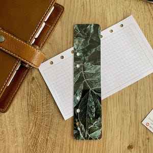 Photo Page Marker - Leafy - Choose A5, B6, Personal Wide, Personal, A6, Pocket, Mini - Add Custom Text - Planner Bookmark