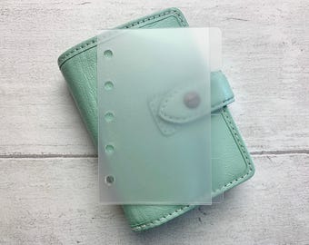 Clear Frosted Filofax Mini Planner Dividers. Organise with Side Tabs or Top Tabs. Minimal & Functional. Label Stickers Also Available