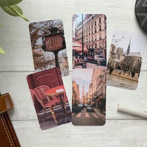 Journal Karten - Warm Tone Paris Set - 5er Pack für Planer Deco - Verwendung als Lesezeichen, Dekoration - Clip und Kartenhalter Optionen