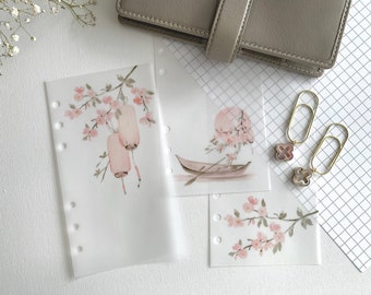 Pink Cherry Blossom - Spring Bundle saving 25% - Fits A5, B6, Personal Wide, FCC, Personal, A6, Pocket +, Pocket, Mini Ring Planners