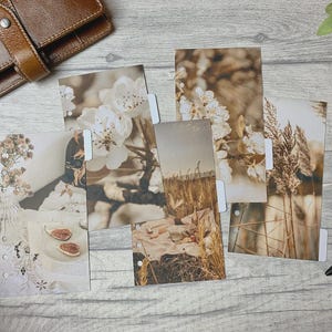 Vintage Brown Planner Dividers - Choose Your Size - Photographic Side Tabs. Organise your planner - Labels Available. Filofax & Kikki K