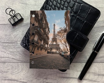 Paris Sunset - Warm Tones - Dashboard - Fits A5, B6, Personal Wide, Personal, A6, Pocket, Mini Ring Planners. Protective Cover.