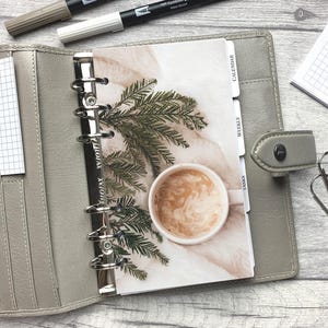 Pine and Coffee - Fur Blanket Dashboard - Fits A5, B6, Personal Wide, Personal, A6, Pocket, Mini Ring Planners. Protective Cover.