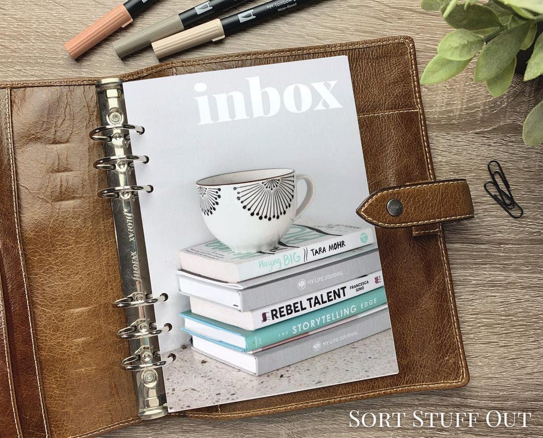 Stack of Books Inbox Dashboard - Fits A5, B6, Personal Wide, Personal ...