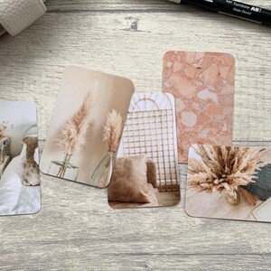 Journal Karten - Natürliche Texturen - 5er Pack für Planer Deco - Verwendung als Lesezeichen, Dekoration - Clip und Kartenhalter Optionen