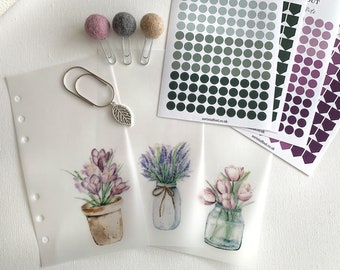 Spring Plant Pots - Spring Bundle 1 saving 25% - Fits A5, B6, Personal Wide, FCC, Personal, A6, Pocket +, Pocket, Mini Ring Planners