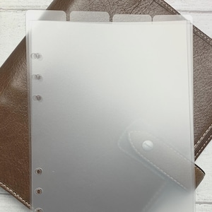 A5 Frosted Planner Dividers. Organise with Side Tabs or Top Tabs. Minimal & Functional. Filofax, GM and Kikki K Large