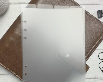 A5 Frosted Planner Dividers. Organise with Side Tabs or Top Tabs. Minimal & Functional. Filofax, GM and Kikki K Large