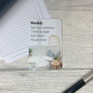 Carte de tâches personnalisée - Boho Corner - Carte de tâches personnalisée pour votre agenda - Ajoutez des tâches, des routines, des rappels - Fonctionnel, déco minimaliste