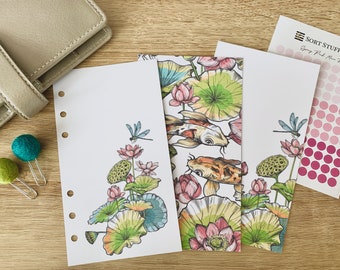 Lotus and Dragonflies Bundle 1 - saving 25% - Fits A5, B6, Personal Wide, FCC, Personal, A6, Pocket +, Pocket, Mini Ring Planners