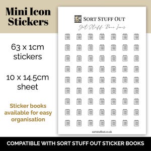 Get Stuff Done Icon Stickers - Option to Include Sticker Book Extras - Functional Planner Stickers
