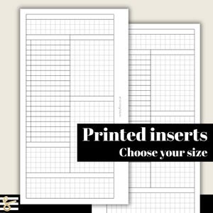 6 Section Daily Grid - Printed & Punched Inserts - Fits A5, B6, Personal Wide, Personal, A6, Pocket +, Pocket Ring Planners