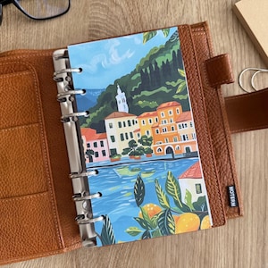 Portofino Dashboard - A5, B6, Personal Wide, Personal, A6, Pocket, Pocket Plus, Mini Ring Planners. Protective Cover.