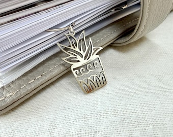 Plant Pot Page Marker Silver Clip - Ring or Disc Planner Accessories