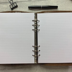 Lined Paper - Cut and Punched for a Range of Ring Planner Sizes - Bright White, Smooth 28lb, 100gsm Paper. image 2
