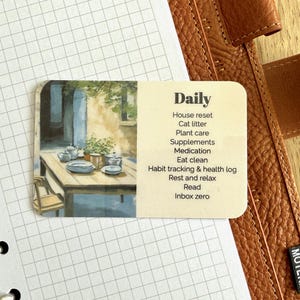 Scheda attività personalizzata - Al Fresco - Scheda attività personalizzata per il tuo planner - Aggiungi attività, routine, promemoria - Decorazione funzionale e minimalista