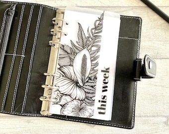 Calla Lily - Segnalibro di pagina con testo personalizzato in pergamena - Scegli A5, B6, Personale largo, Personale, A6, Tascabile, Mini - Segnalibro per planner