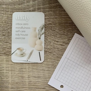 Carte de tâches avec texte personnalisé - Espresso et agenda - Carte personnalisée pour votre agenda - Ajoutez des tâches, des routines, des rappels - Fonctionnel, déco minimaliste