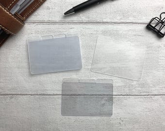 Blank Task Cards - With or Without Tabs for your Planner - Add Your Own Page Flags, or Add Task Stickers or Labels - Minimal and Functional