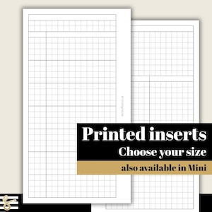 4 Section Weekly Grid - WO2P - Printed & Punched Inserts - Fits A5, B6, Personal Wide, Personal, A6, Pocket +, Pocket Ring Planners