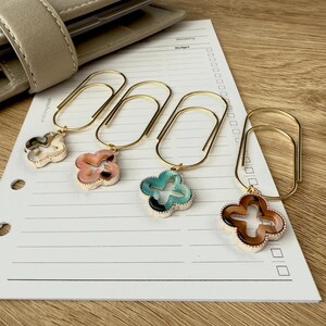 Tortoiseshell Cutout Page Marker Clip - Choose Your Colour - Luxe Planner Charm - Ring Planner Accessories & Deco - Filofax, Kikki K image 2