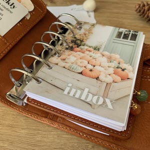 Casella di posta in arrivo della raccolta di zucche - Autunno - Dashboard - A5, B6, Personal Wide, Personal, A6, Pocket, Mini Ring Planner. Copertina protettiva.