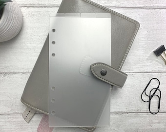 Clear Frosted Personal Planner Dividers. Organise with Side Tabs or Top Tabs. Minimal & Functional. Filofax and Kikki K Medium
