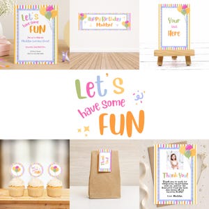 Fun Rainbow Party Bundle, Digital Download