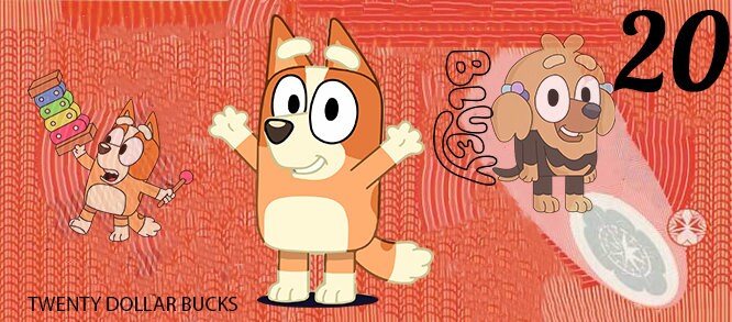 Bluey Inspired Aussie Dollar Bucks - Etsy