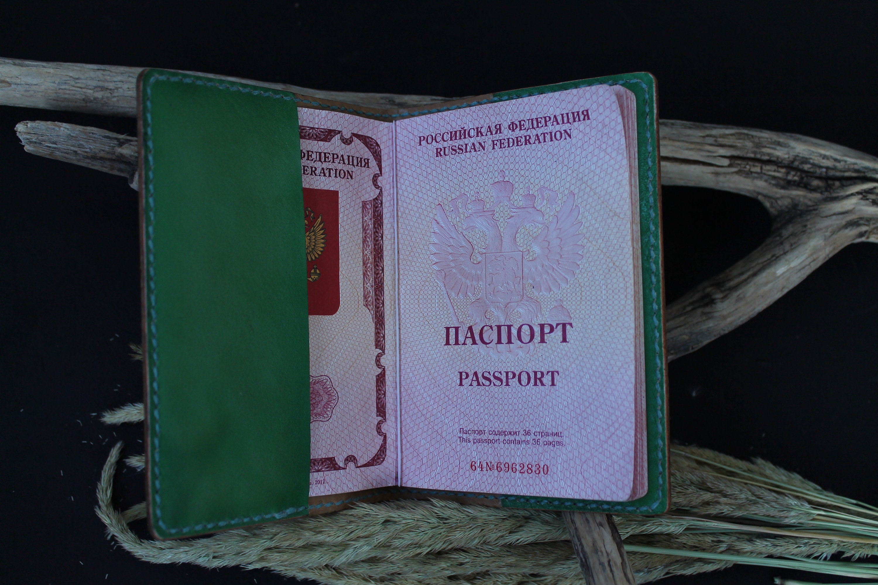 Pet portrait leather passport cover. Custom rabbit portrait Etsy