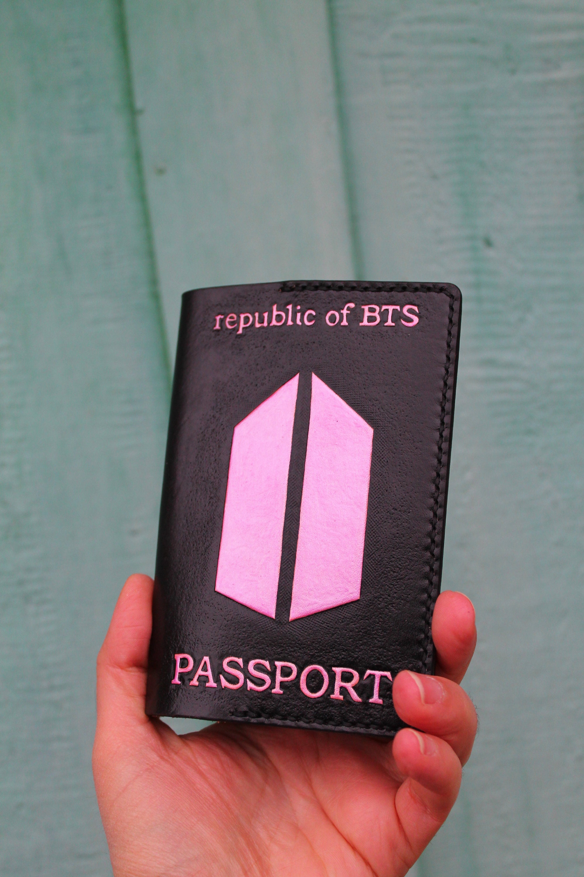 BTS leather passport cover gift for fan BTS bts gift BTS | Etsy