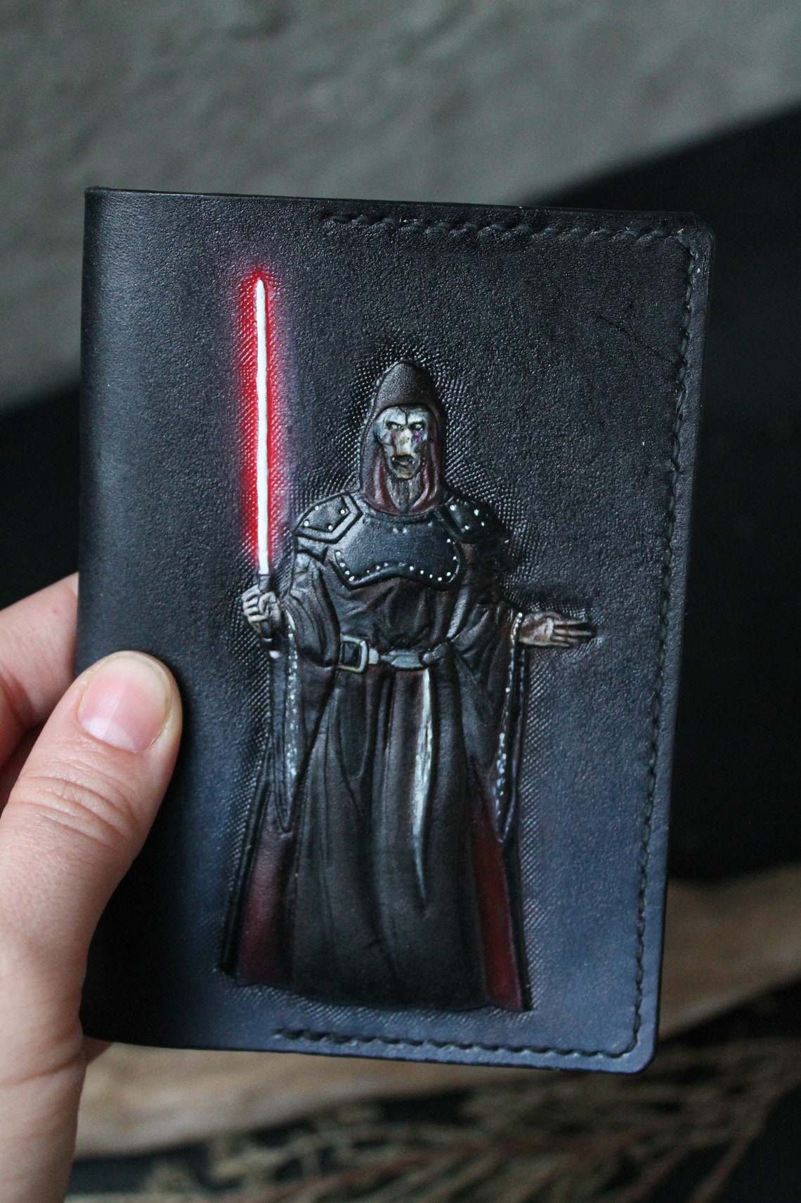 Star wars leather passport holder Darth Plagueis dark Lord Etsy