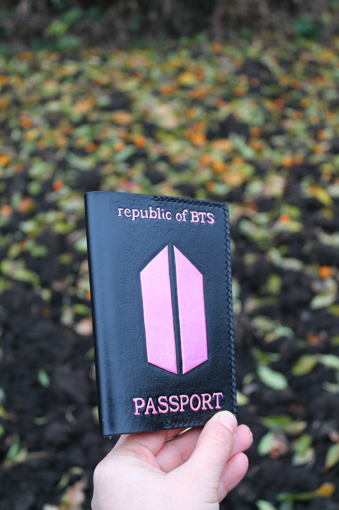 BTS leather passport cover gift for fan BTS bts gift BTS Etsy